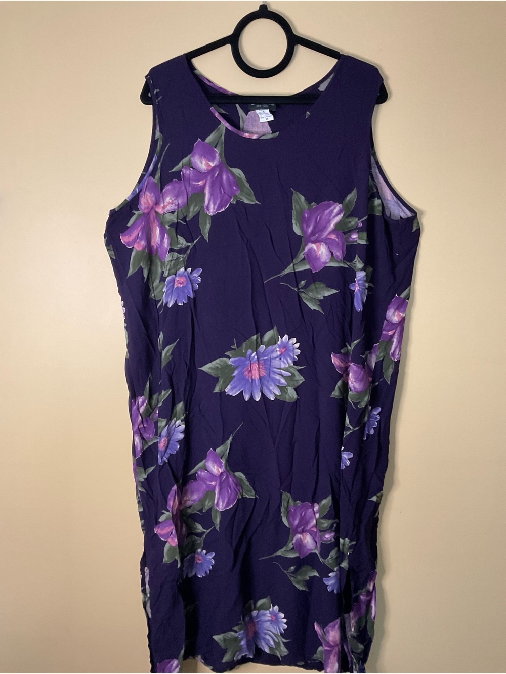 Caribou Women’s Purple Floral Midi Dress - Sleeveless Shift